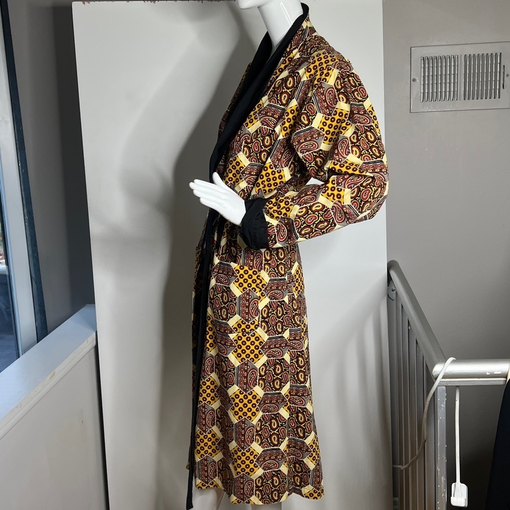 Idle Hour Sz M 100% Cotton Wrap Tie Robe Front Patch Pockets